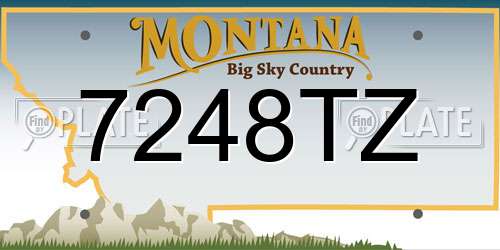 7248TZ Montana License Plate