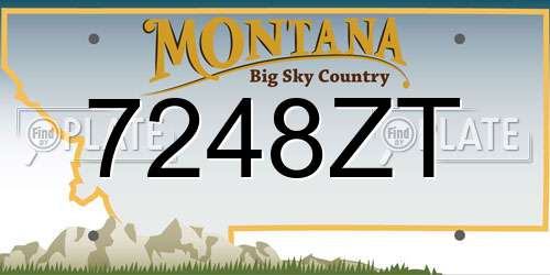 7248ZT Montana License Plate