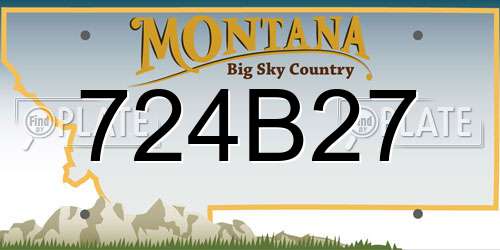 724B27 Montana License Plate