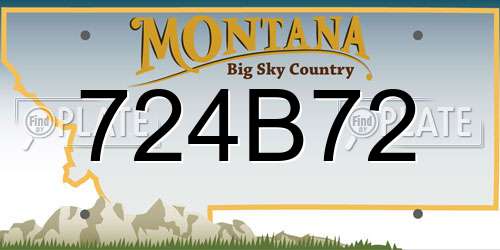 724B72 Montana License Plate