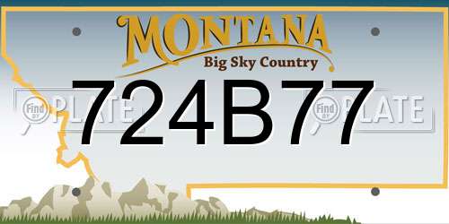 724B77 Montana License Plate