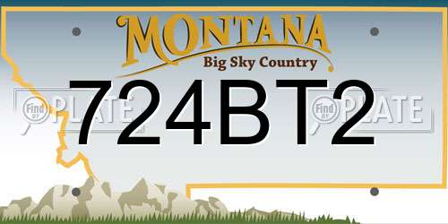 724BT2 Montana License Plate