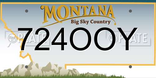 724OOY Montana License Plate