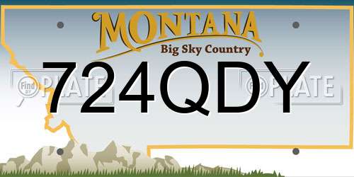 724QDY Montana License Plate