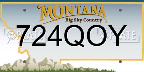 724QOY Montana License Plate