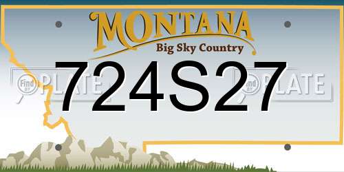 724S27 Montana License Plate