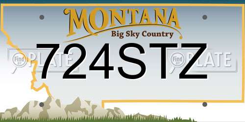 724STZ Montana License Plate