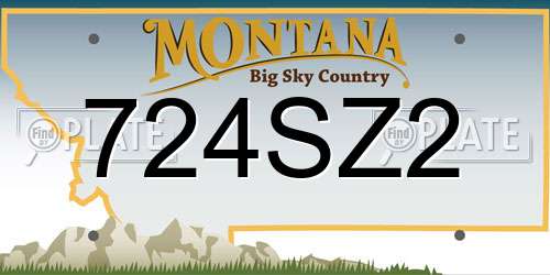 724SZ2 Montana License Plate