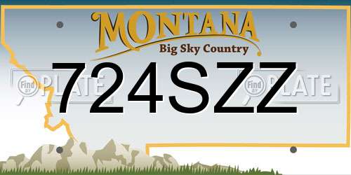 724SZZ Montana License Plate