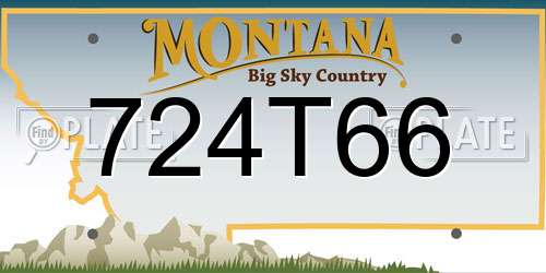 724T66 Montana License Plate