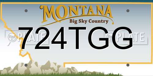 724TGG Montana License Plate