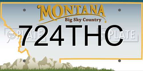 724THC Montana License Plate