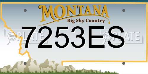 7253ES Montana License Plate
