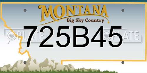 725B45 Montana License Plate