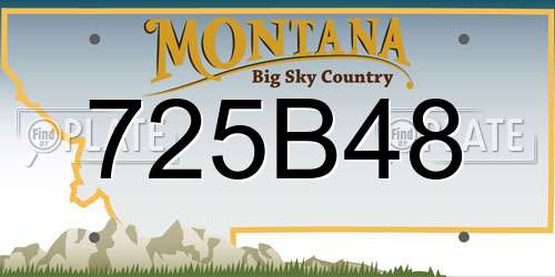 725B48 Montana License Plate