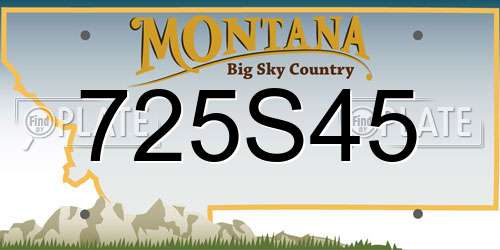 725S45 Montana License Plate