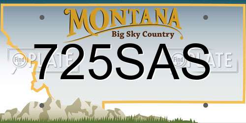 725SAS Montana License Plate