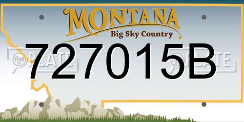727015B Montana License Plate