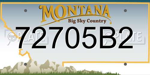 72705B2 Montana License Plate