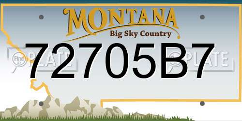 72705B7 Montana License Plate