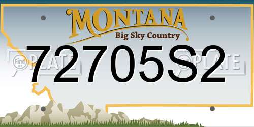 72705S2 Montana License Plate