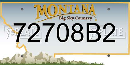 72708B2 Montana License Plate