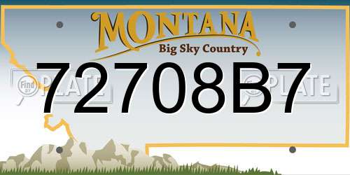 72708B7 Montana License Plate