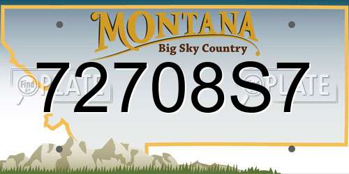 72708S7 Montana License Plate