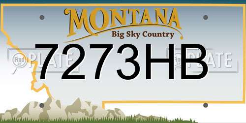 7273HB Montana License Plate