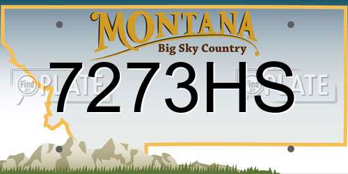 7273HS Montana License Plate