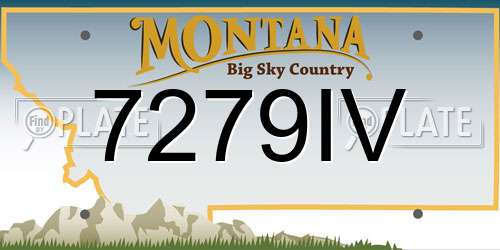 7279IV Montana License Plate
