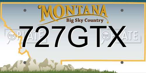 727GTX Montana License Plate