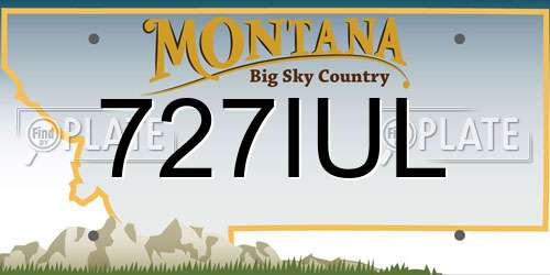 727IUL Montana License Plate