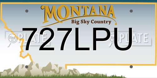 727LPU Montana License Plate
