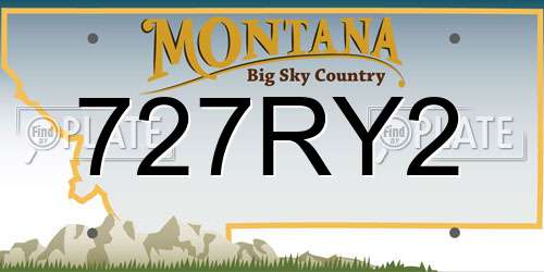 727RY2 Montana License Plate