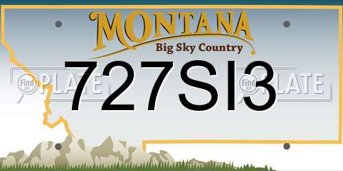727SI3 Montana License Plate