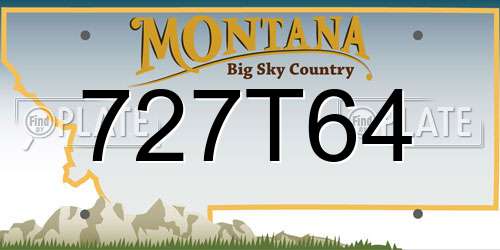 727T64 Montana License Plate