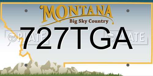 727TGA Montana License Plate
