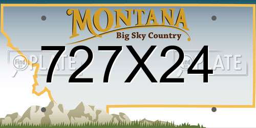 727X24 Montana License Plate