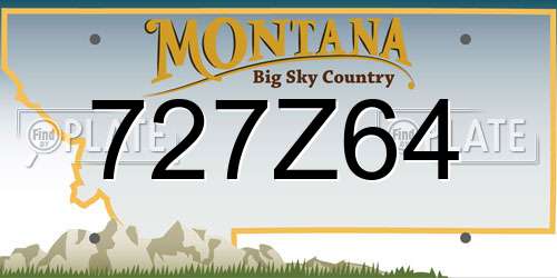 727Z64 Montana License Plate