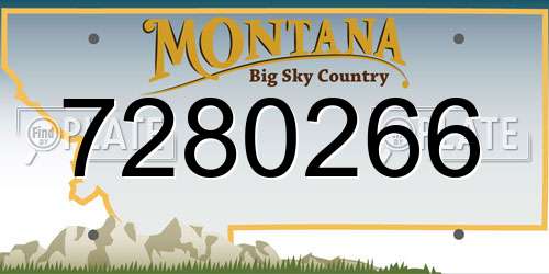 7280266 Montana License Plate