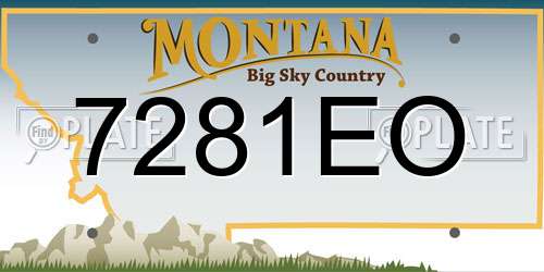 7281EO Montana License Plate