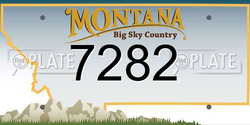 7282 Montana License Plate