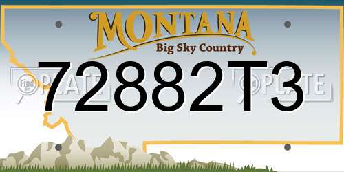 72882T3 Montana License Plate