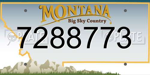 7288773 Montana License Plate