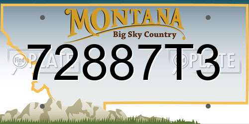 72887T3 Montana License Plate