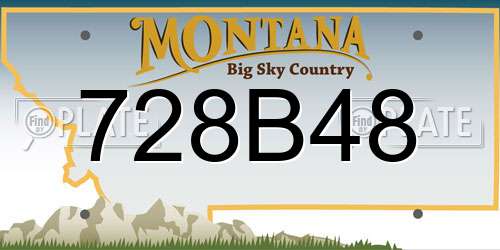 728B48 Montana License Plate