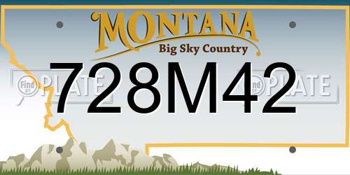 728M42 Montana License Plate