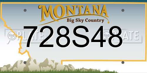 728S48 Montana License Plate