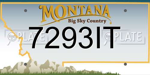 7293IT Montana License Plate